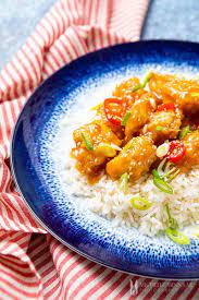 Crispy Honey Chilli Chicken + Rice.