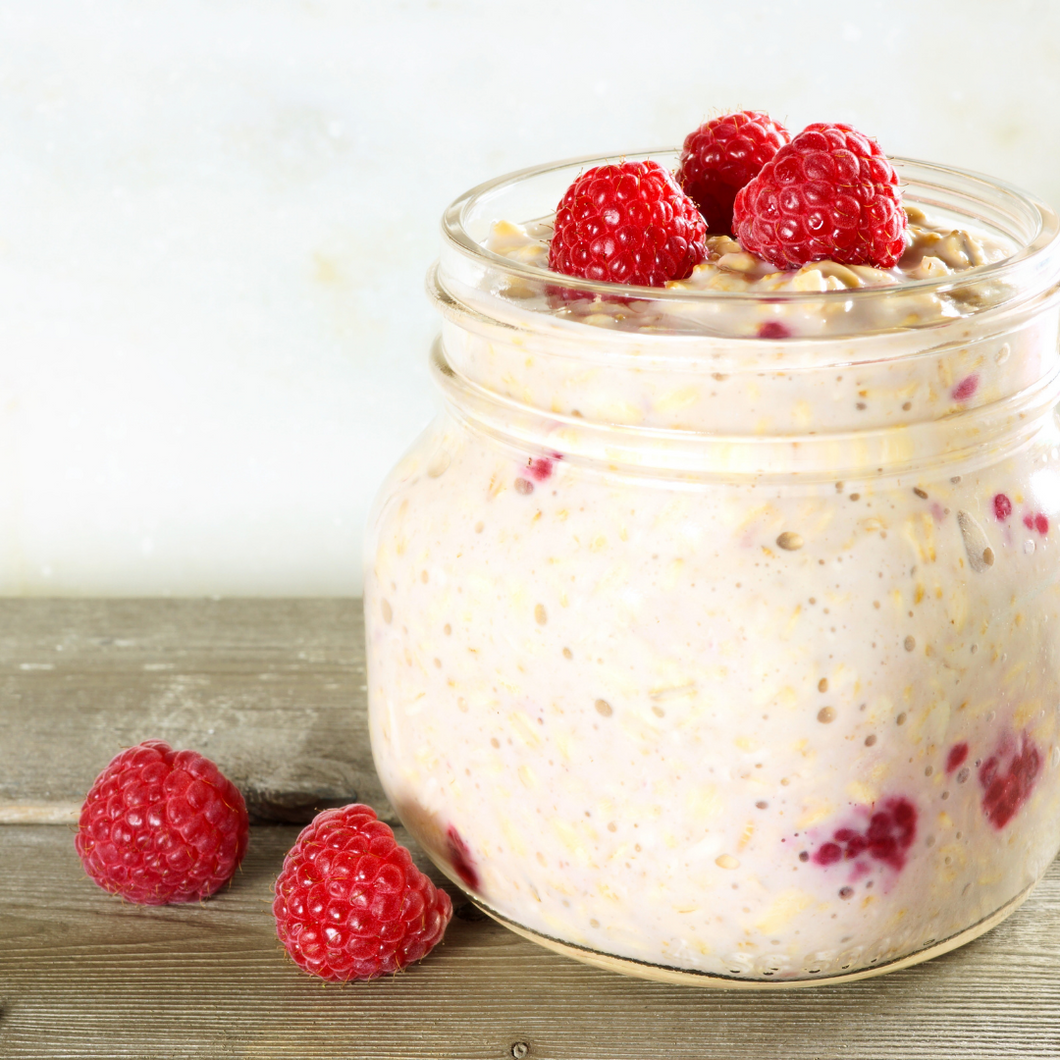 Raspberry and Lemon Curd Over-night Oats